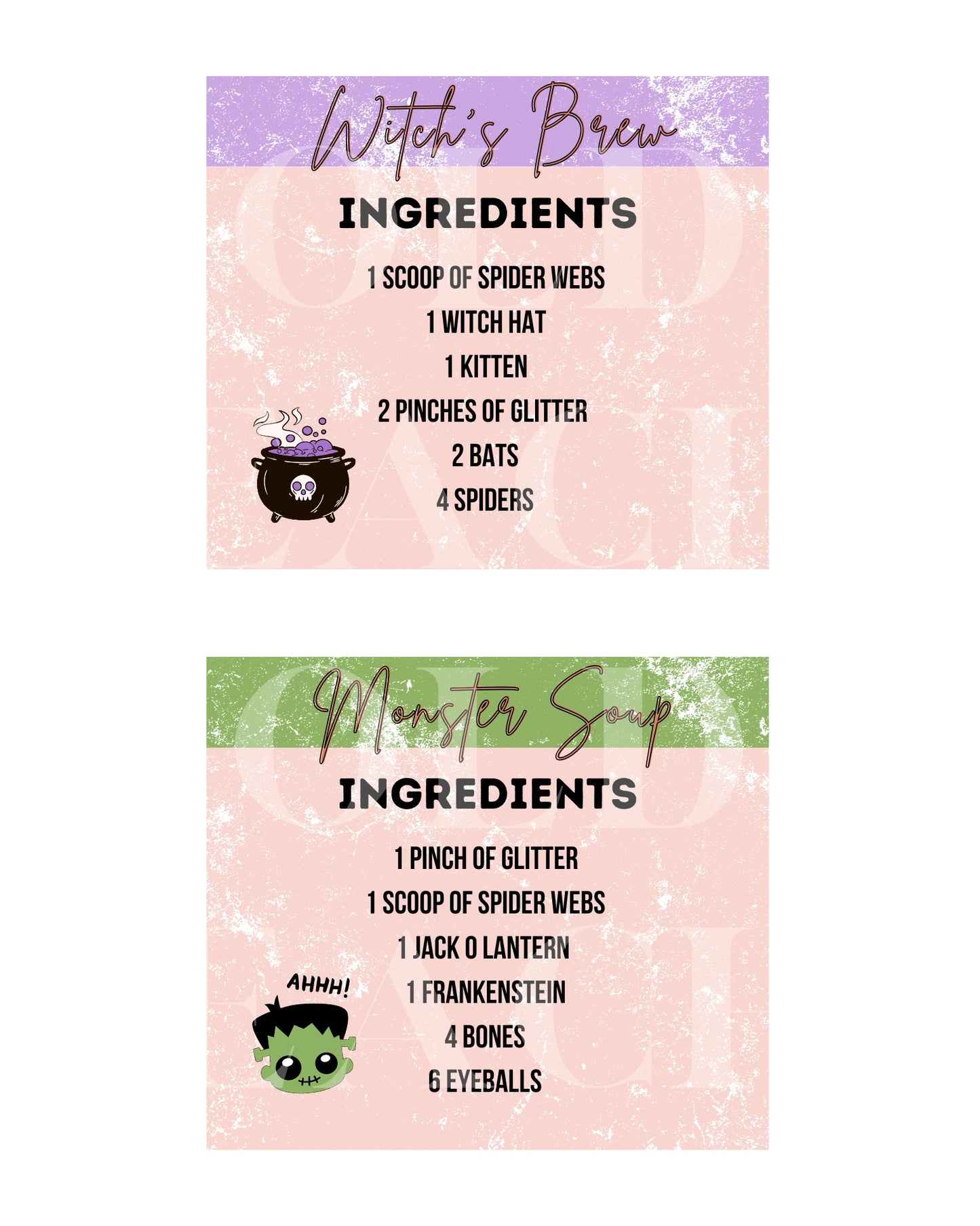 Printable Halloween Alphabet + Potion Cards