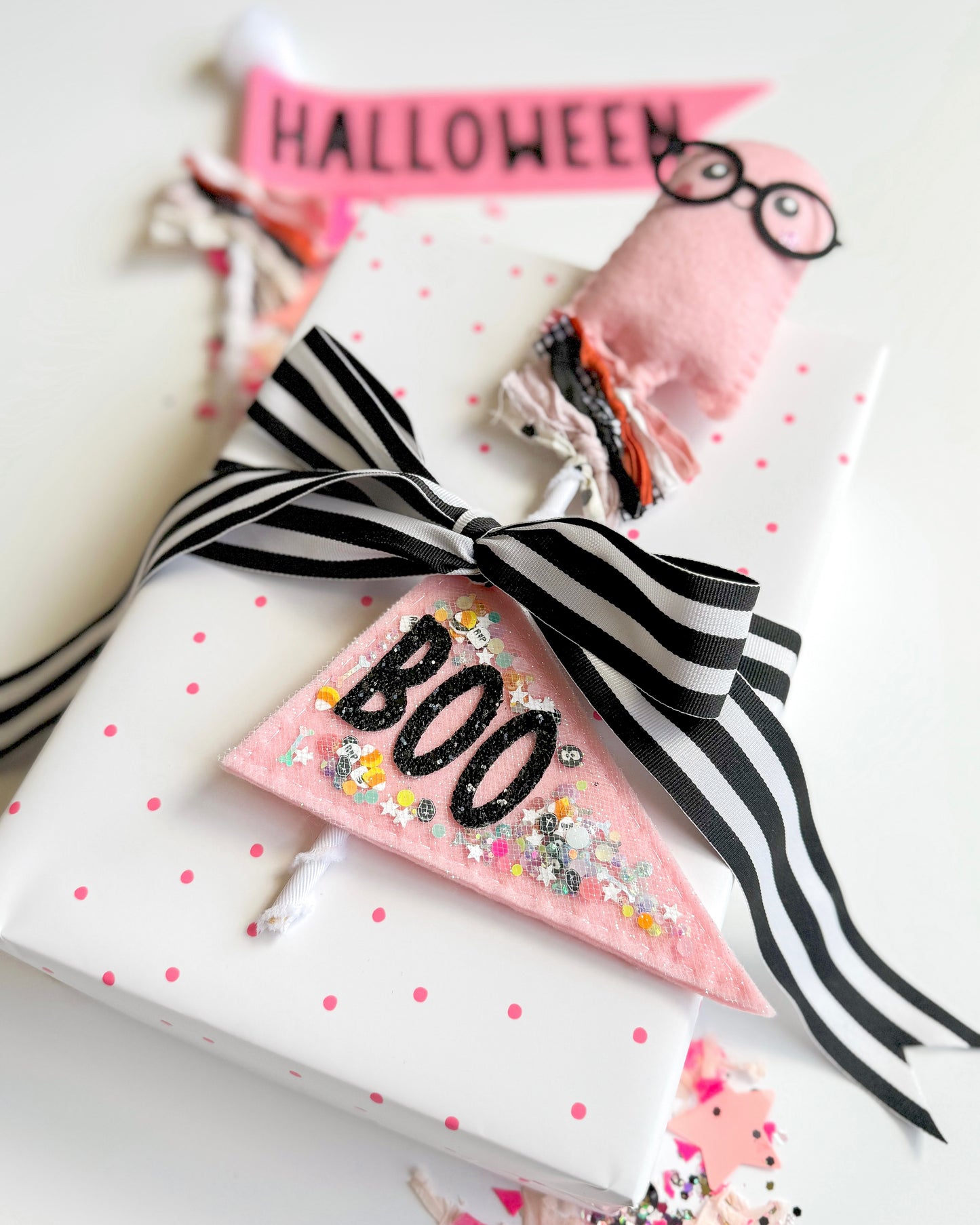Boo Confetti Gift Tag