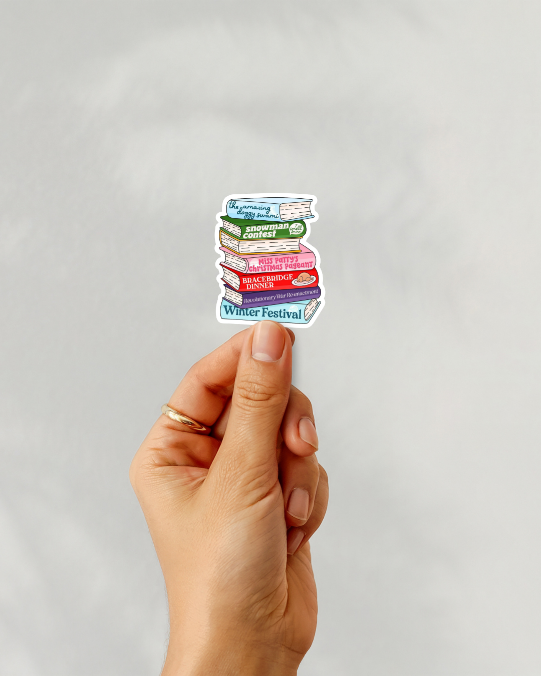 Gilmore Girls Books Winter Vinyl Sticker