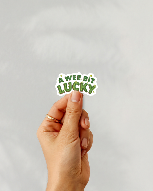 A Wee Bit Lucky Vinyl Sticker