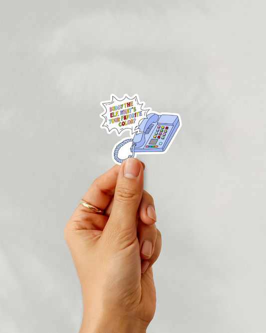 Elf Favorite Color Vinyl Sticker