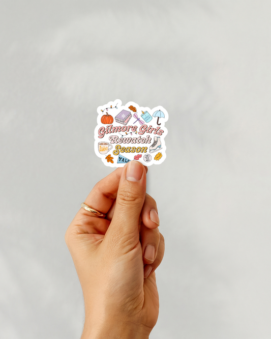 Gilmore Girls Rewatch Season Vinyl Sticker