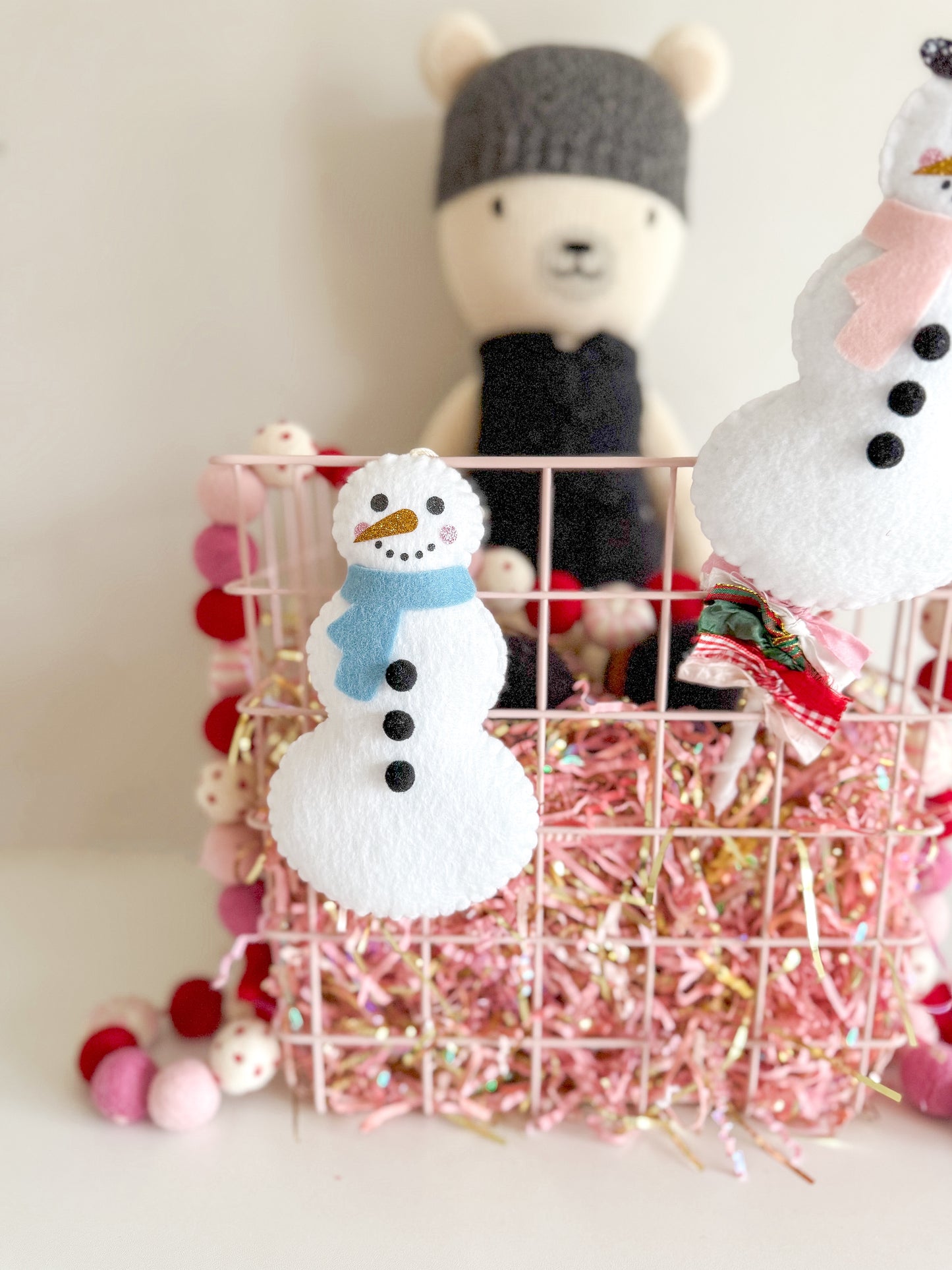 Top Hat Snowman Ornament/Wand