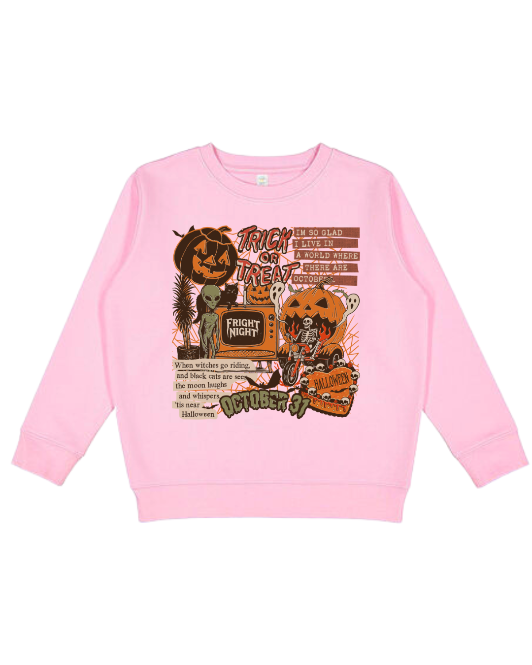 Vintage Halloween Collage Youth Sweatshirt