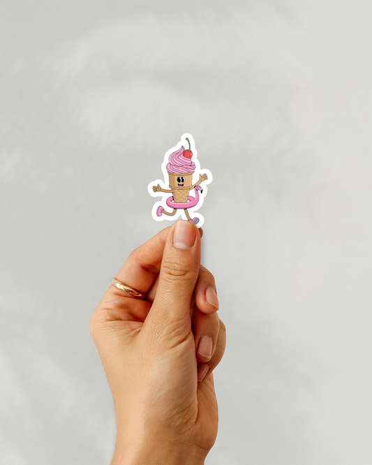Ice Cream Vinyl Sticker