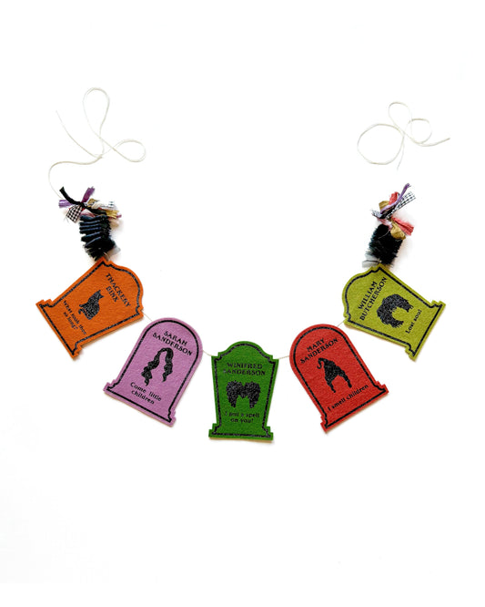 Hocus Pocus Tombstone Garland
