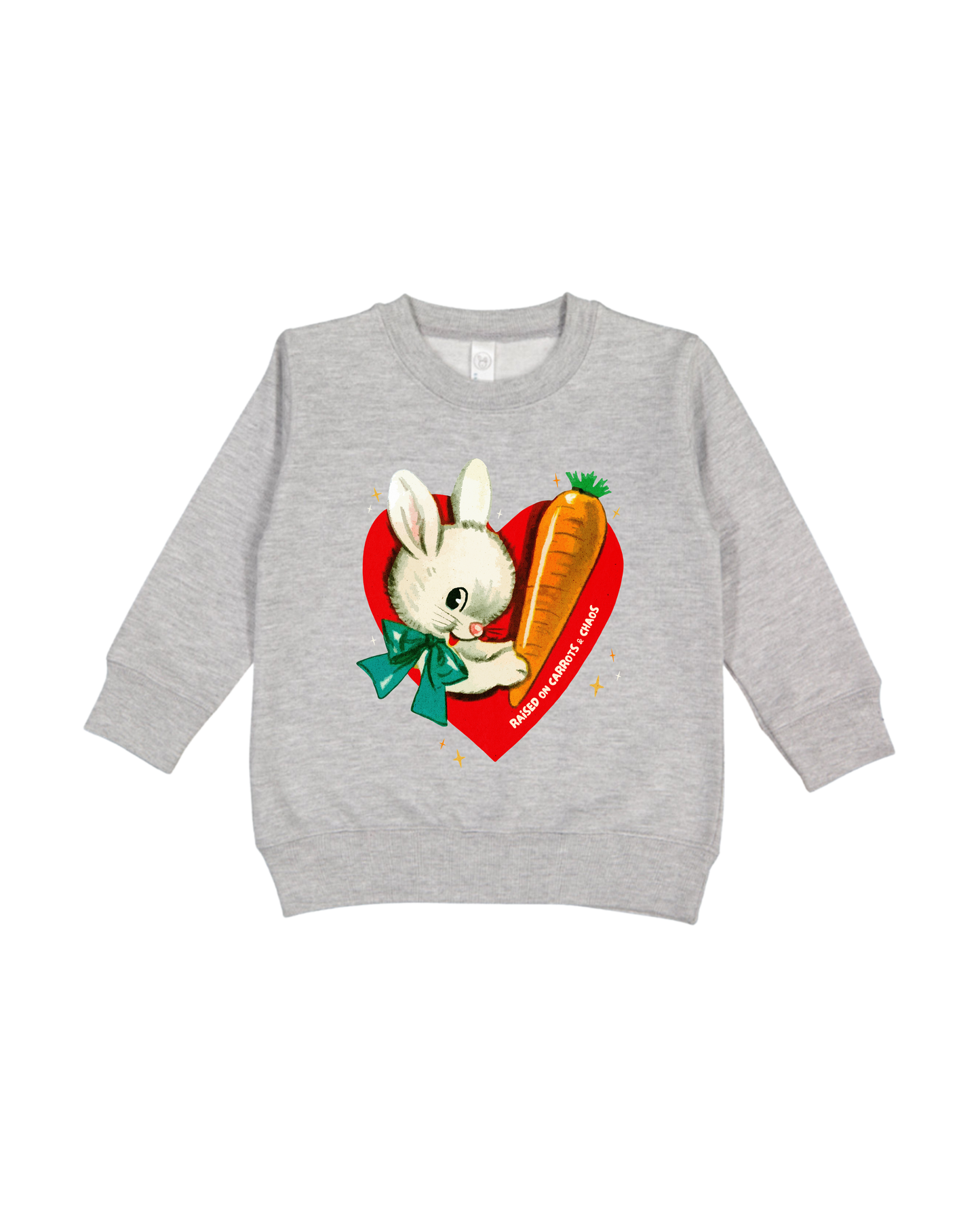 Raised On Carrots & Chaos Toddler Sweatshirt