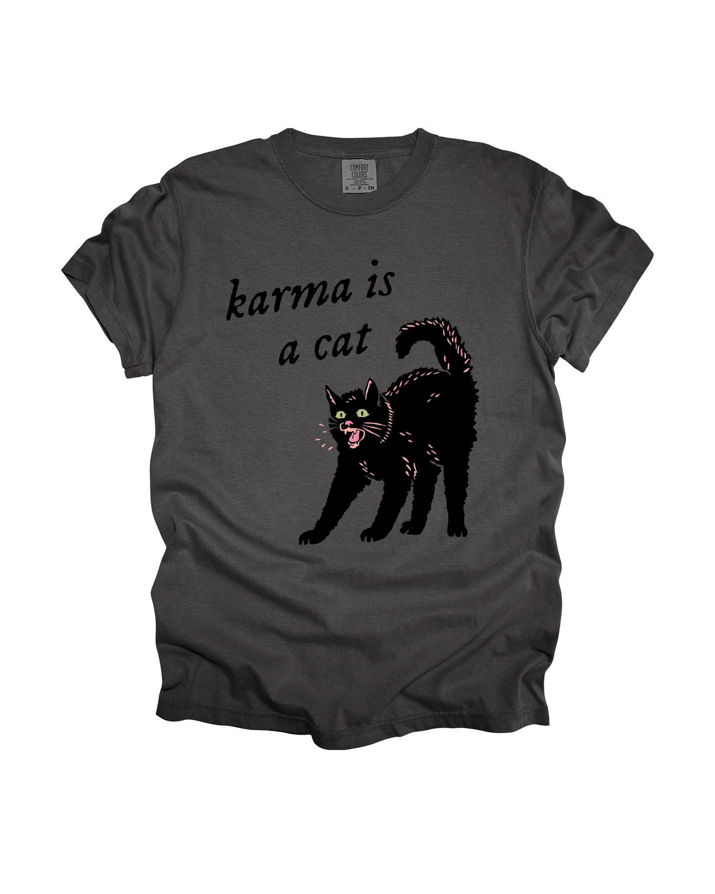 Karma Is A Cat Adult Tee