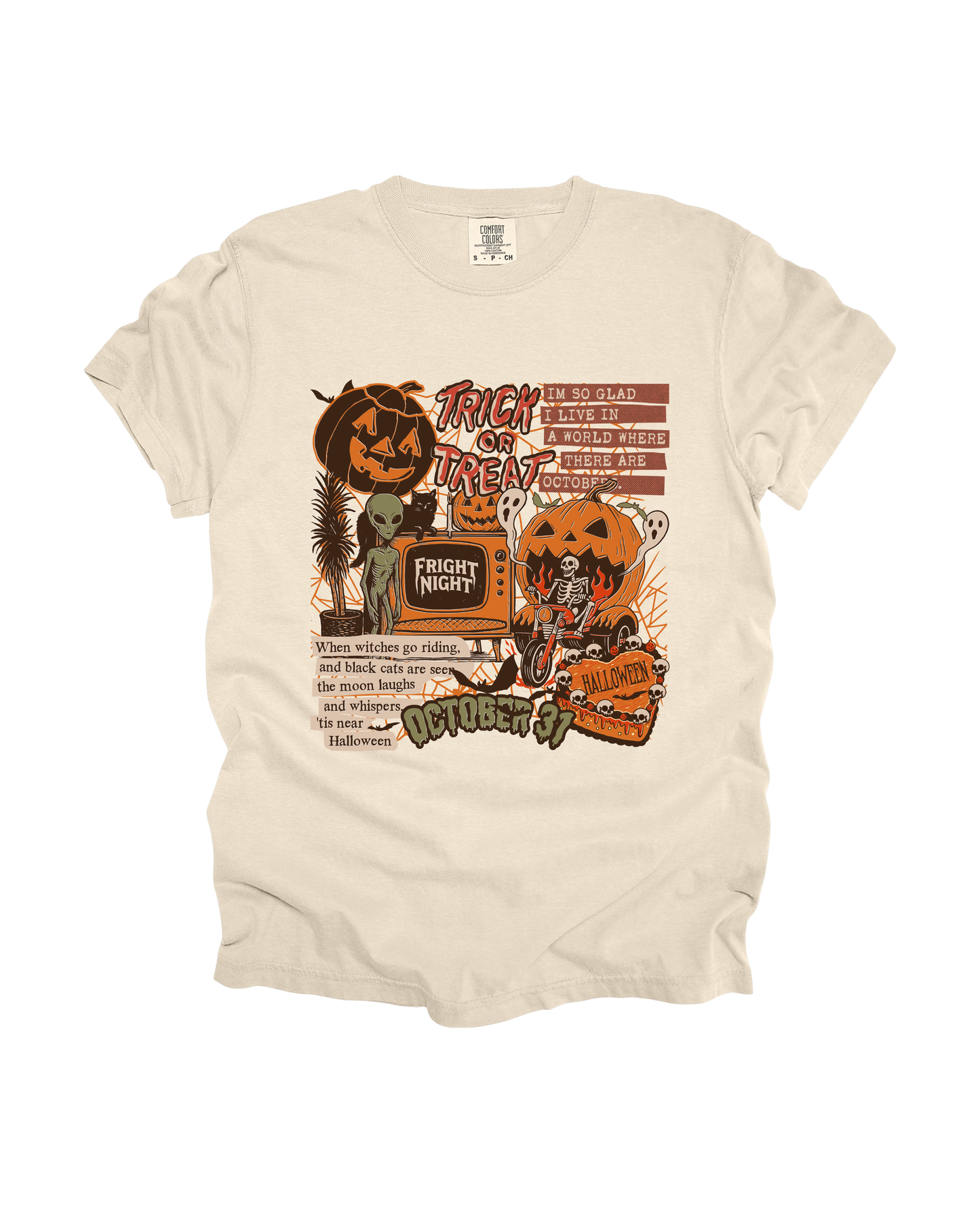 Vintage Halloween Collage Adult Tee