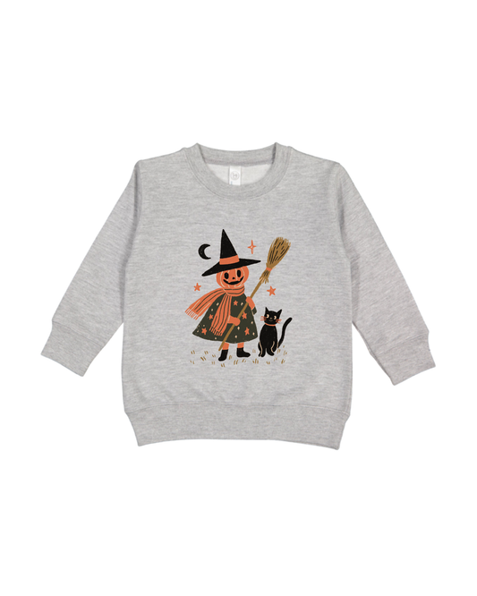 Pumpkin Witch Toddler Sweatshirt