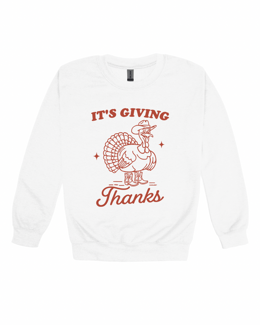 Thanksgiving It’s Giving Thanks Adult Sweatshirt