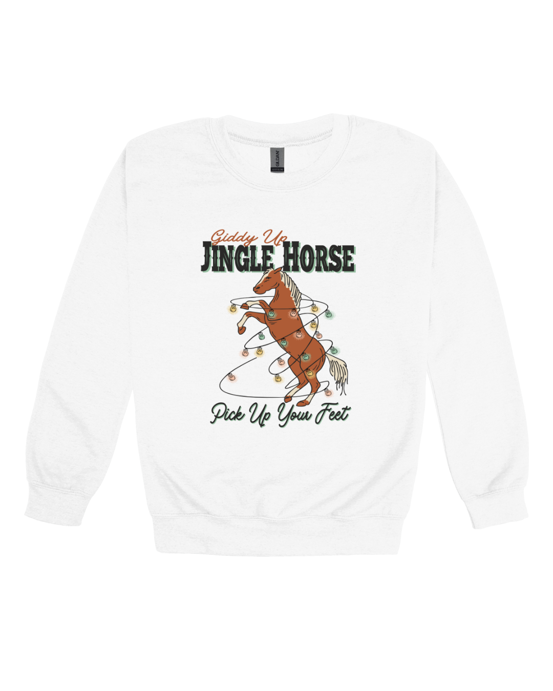 Giddy Up Jingle Horse Adult Sweatshirt