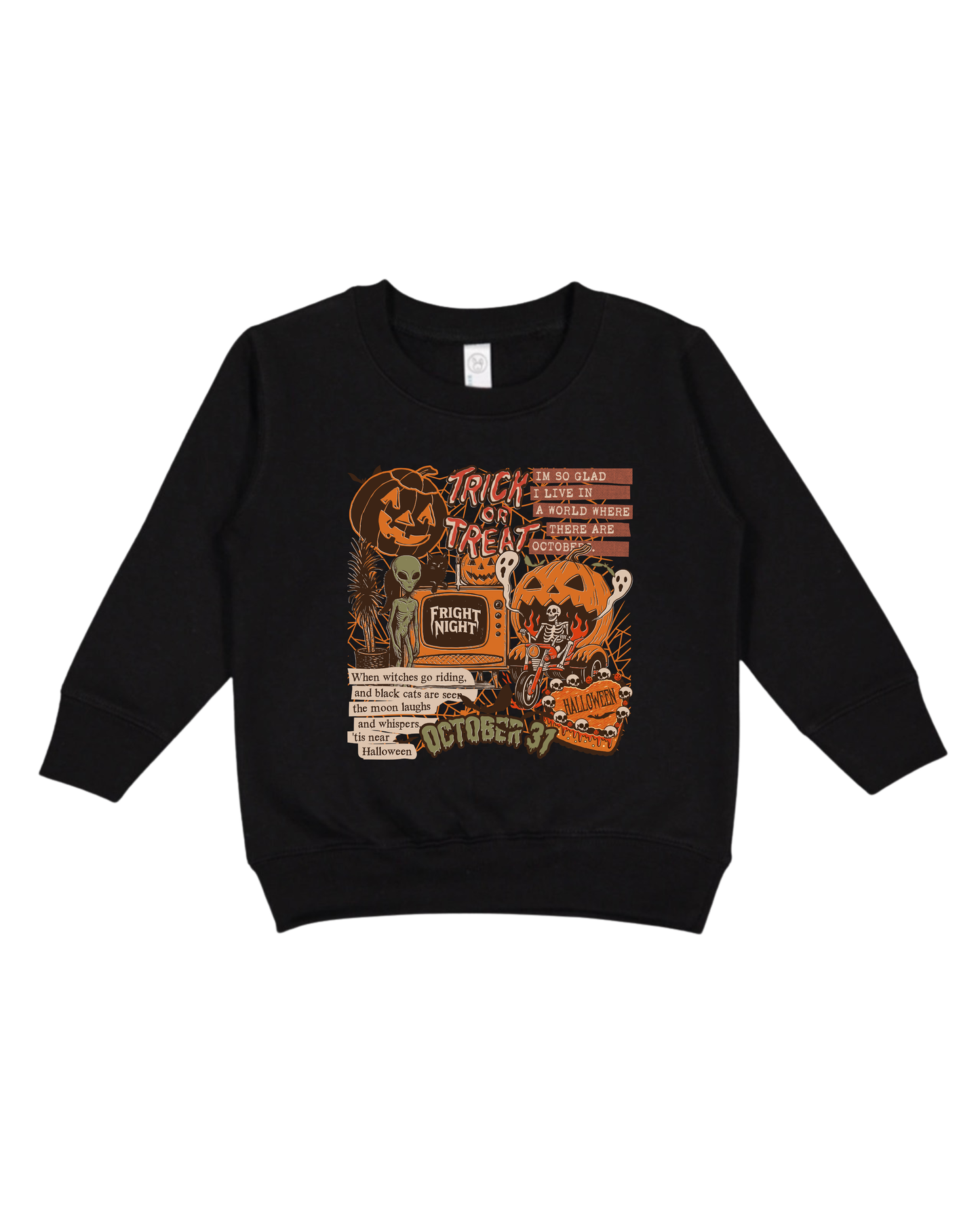 Vintage Halloween Collage Toddler Sweatshirt