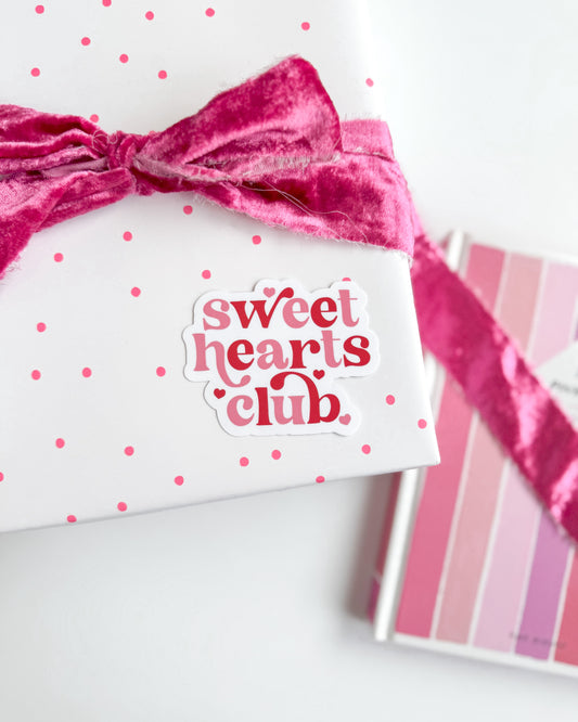 Valentine's Day Sweet Hearts Club Vinyl Sticker