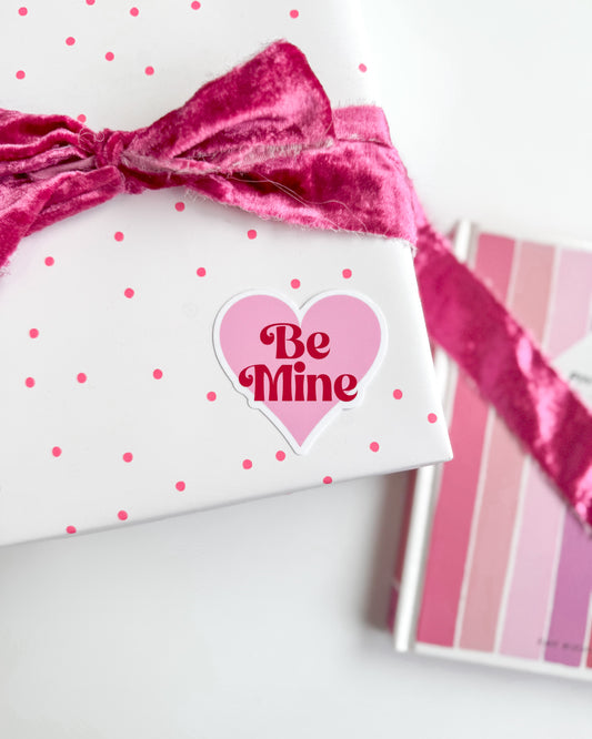 Valentine's Day Be Mine Heart Vinyl Sticker