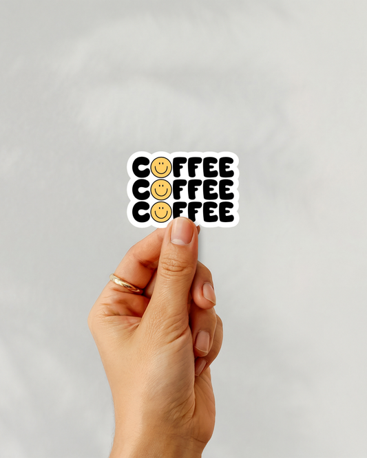 Coffee Coffee Coffee Vinyl Sticker