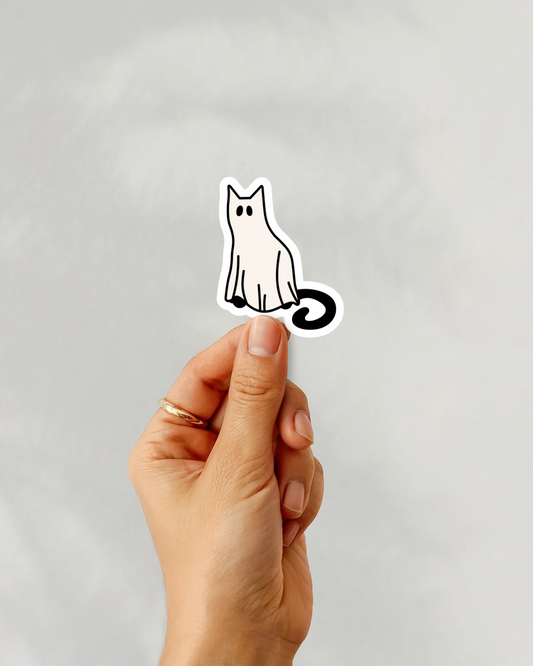 Ghost Cat Vinyl Sticker