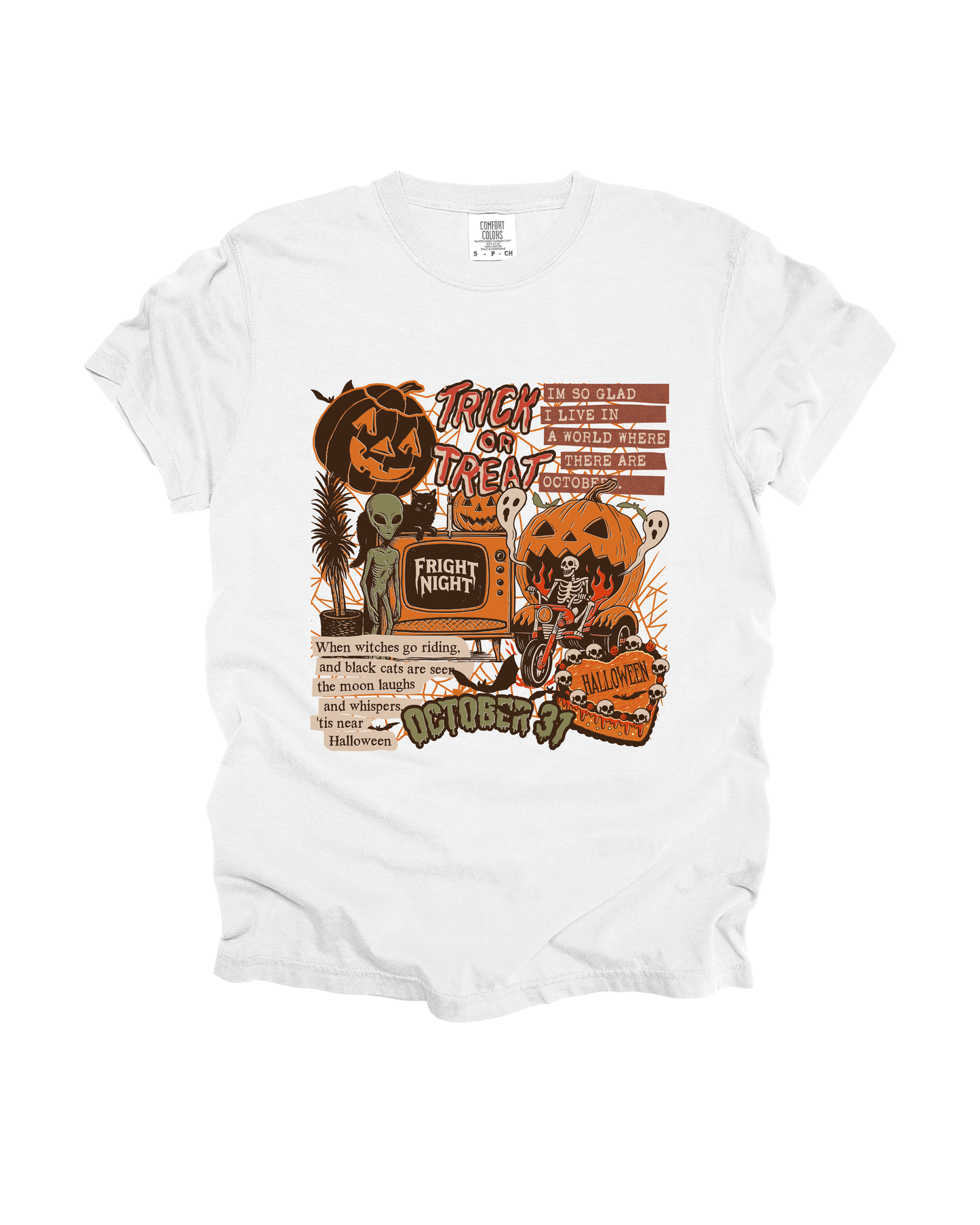 Vintage Halloween Collage Adult Tee