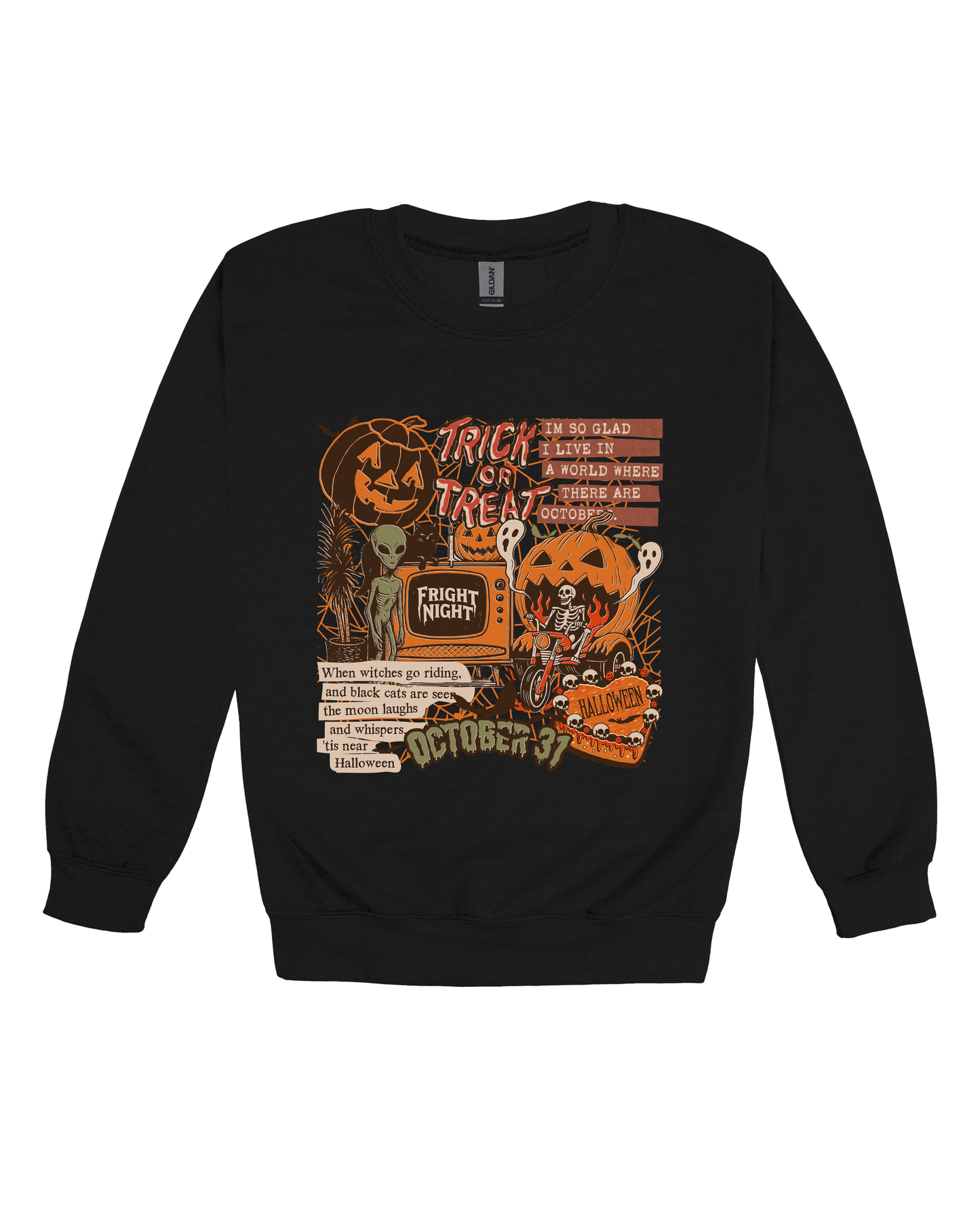 Vintage Halloween Collage Adult Sweatshirt