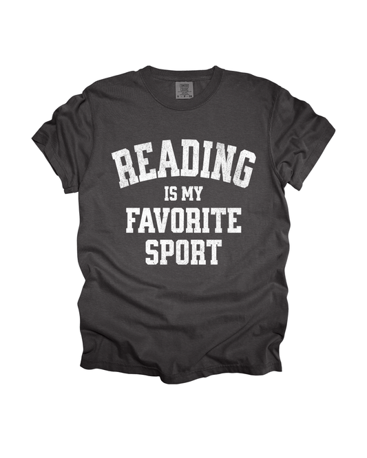 Reading Is My Favorite Sport Adult Tee