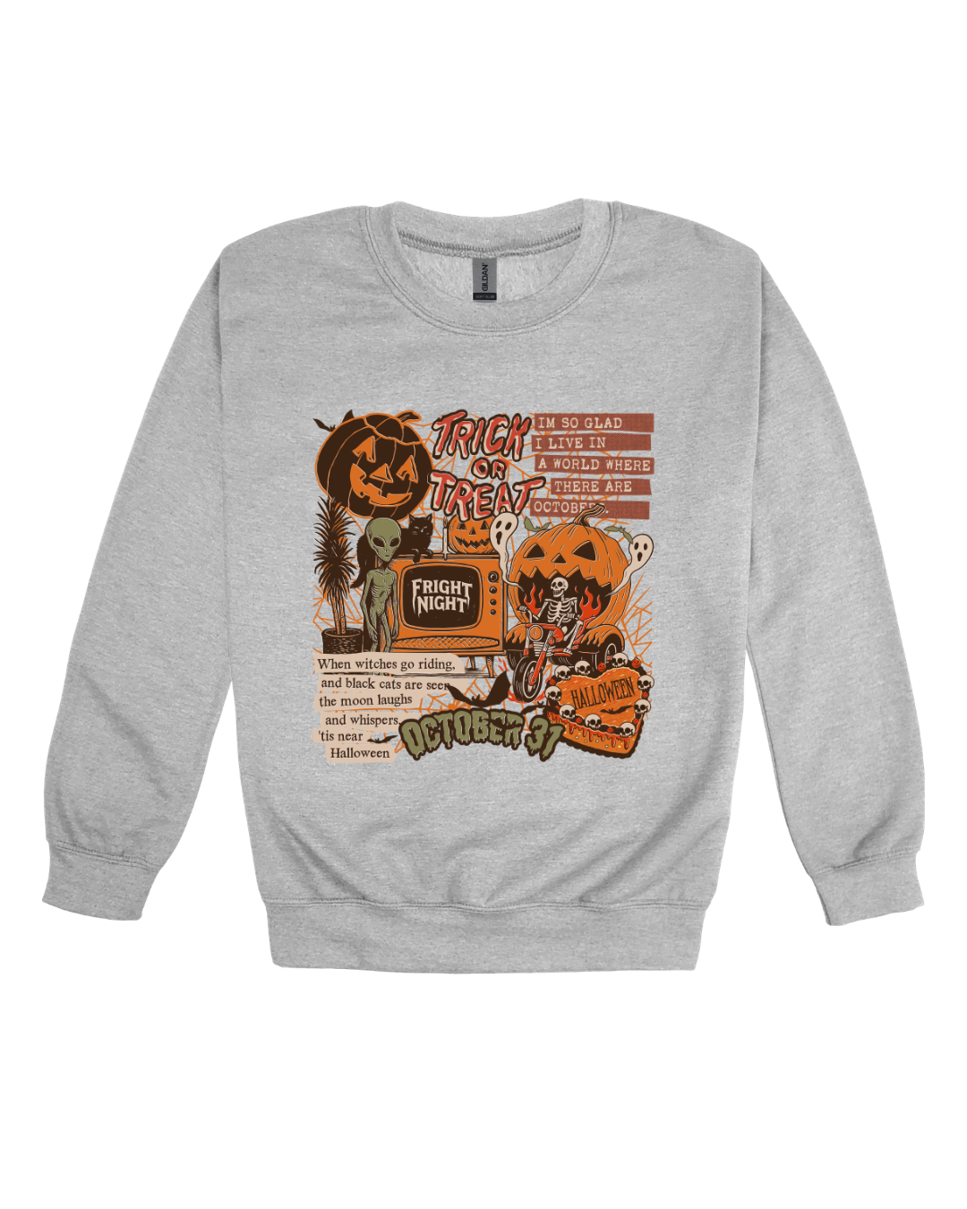 Vintage Halloween Collage Youth Sweatshirt