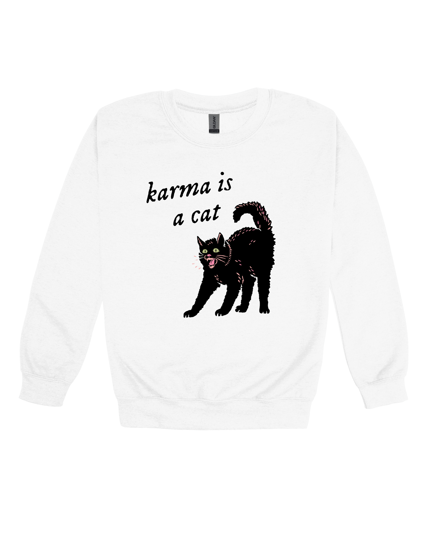 Karma Is A Cat Adult Sweatshirt