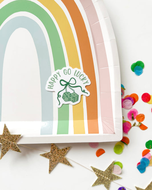 Happy Go Lucky Vinyl Sticker