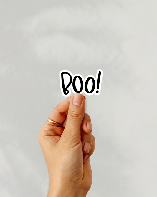 Boo Vinyl Sticker