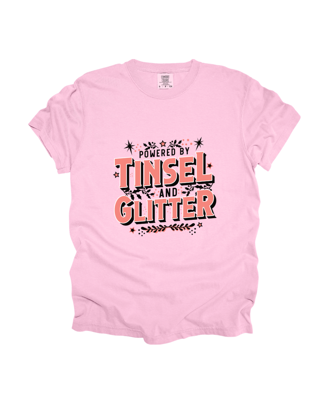 Powered By Tinsel & Glitter Adult Tee