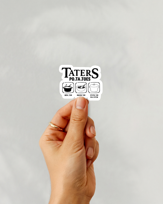 Thanksgiving LOTR Taters Vinyl Sticker