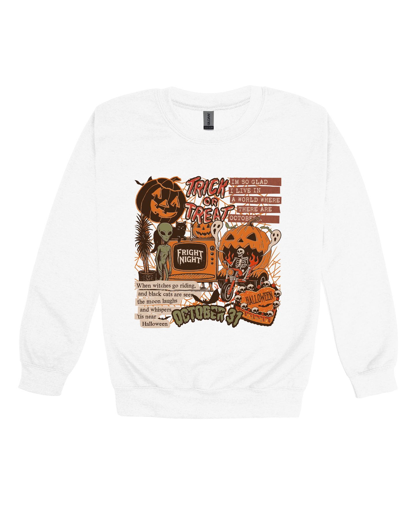 Vintage Halloween Collage Adult Sweatshirt