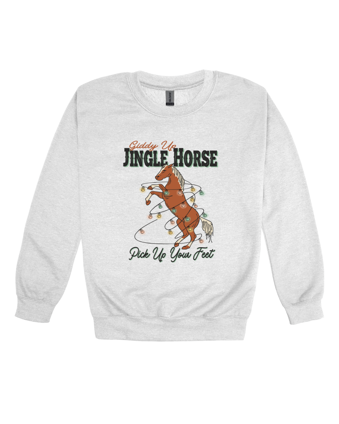 Giddy Up Jingle Horse Adult Sweatshirt