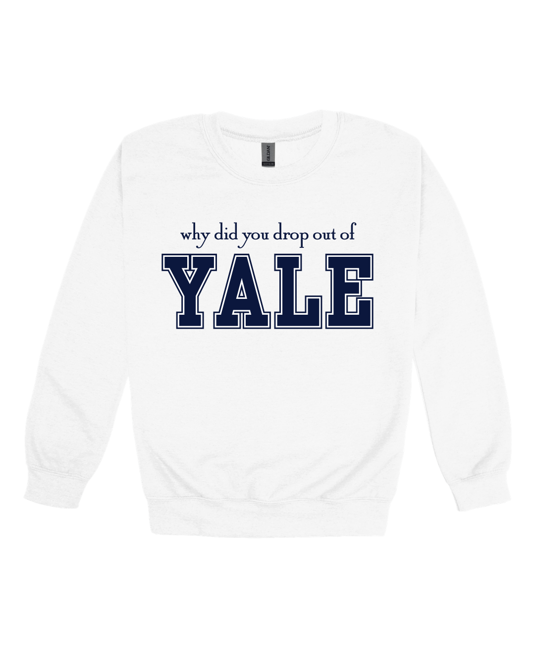 Why Did You Drop Out Of Yale Adult Sweatshirt
