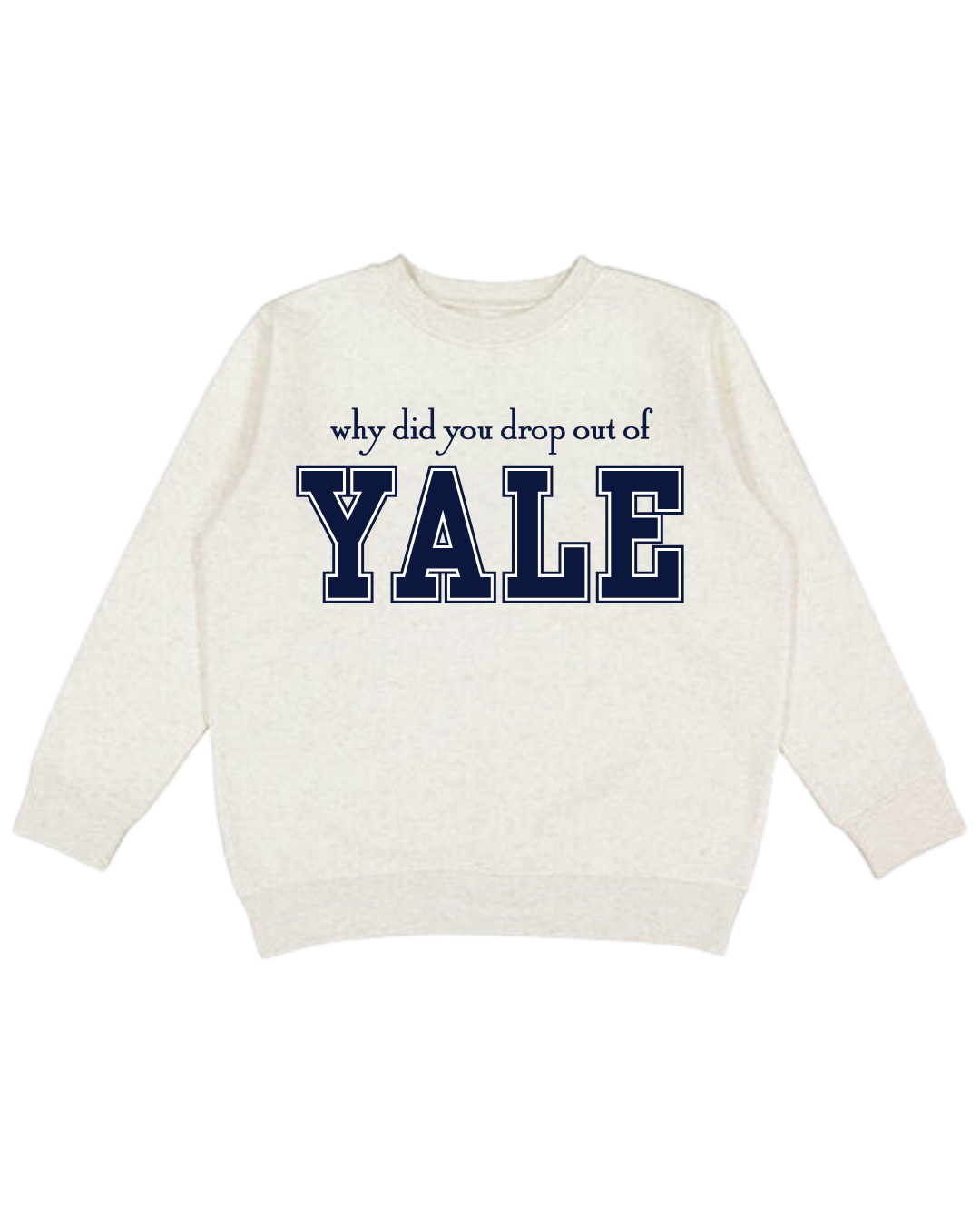 Why Did You Drop Out Of Yale Adult Sweatshirt