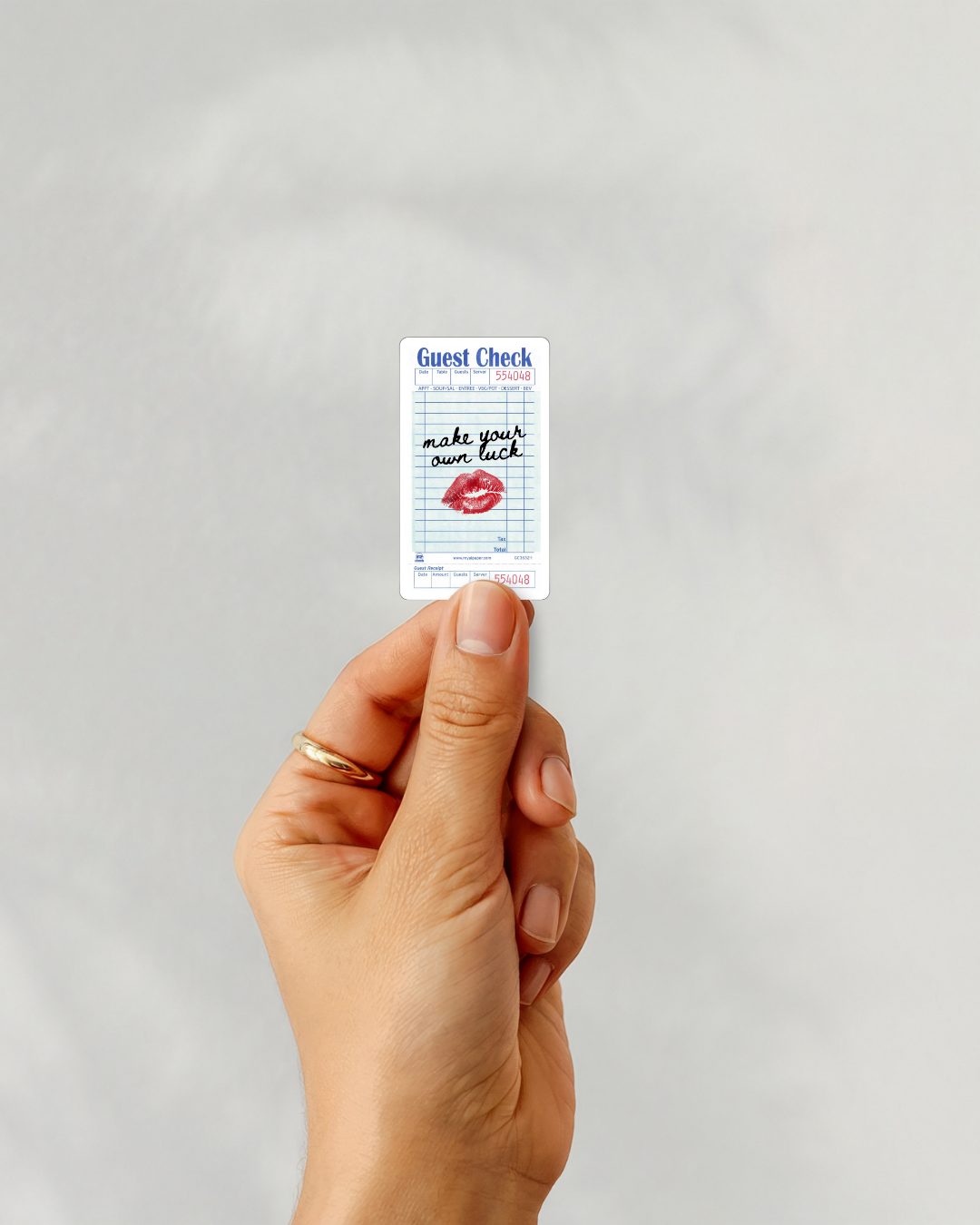 Guest Check Vinyl Sticker