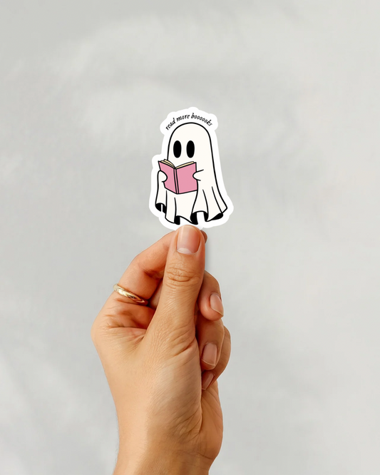 Ghost Read More Books Vinyl Sticker