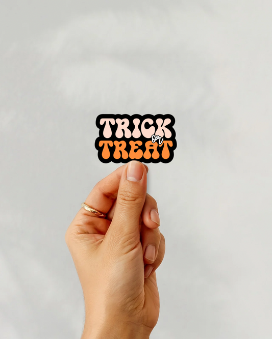 Trick Or Treat Vinyl Sticker