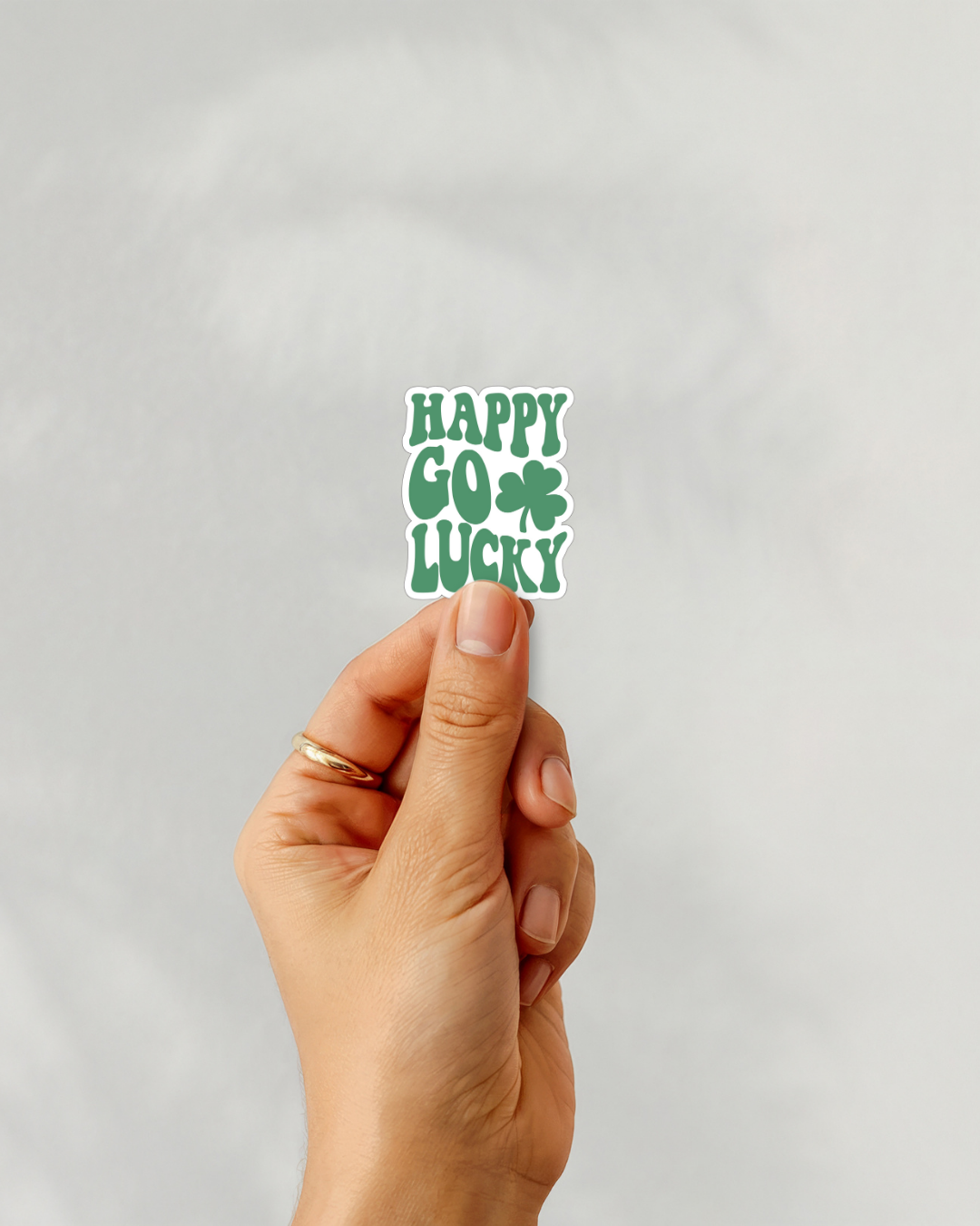 Happy Go Lucky Vinyl Sticker