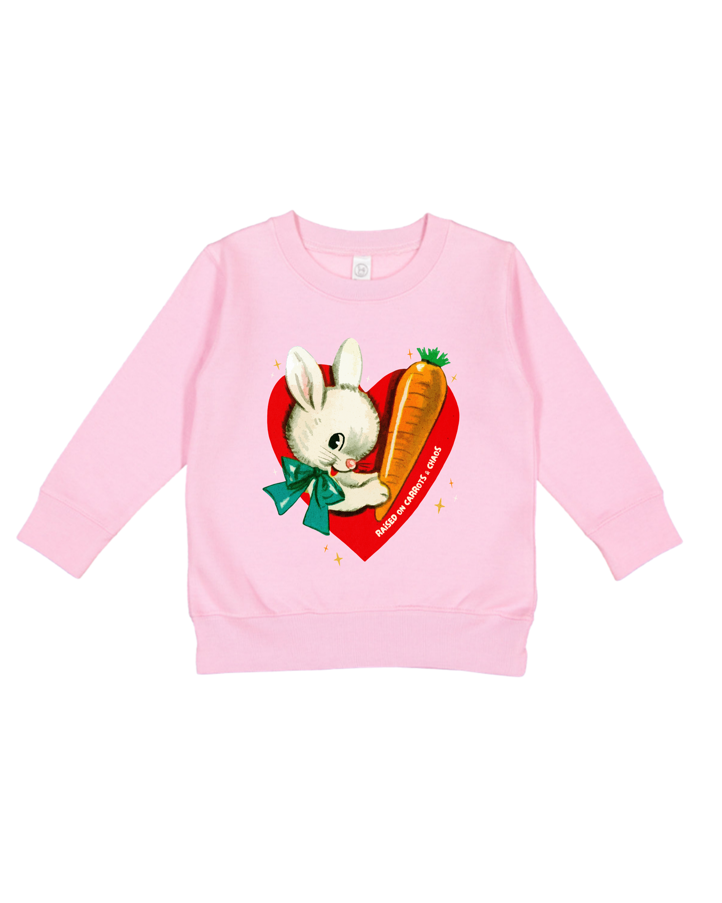 Raised On Carrots & Chaos Toddler Sweatshirt