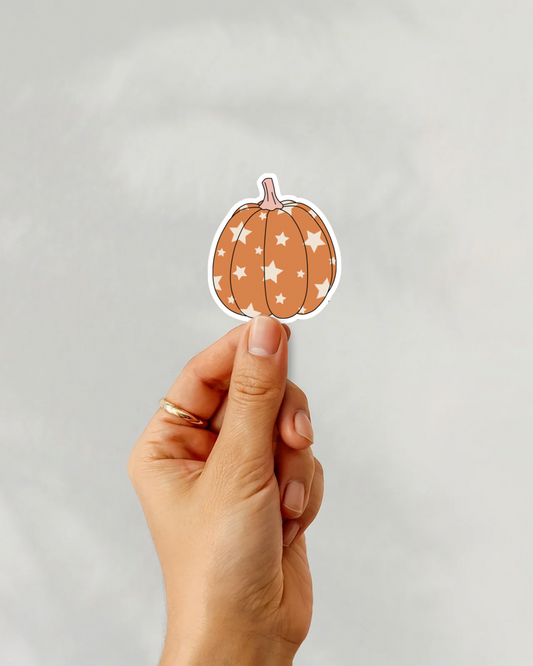 Star Pumpkin Vinyl Sticker