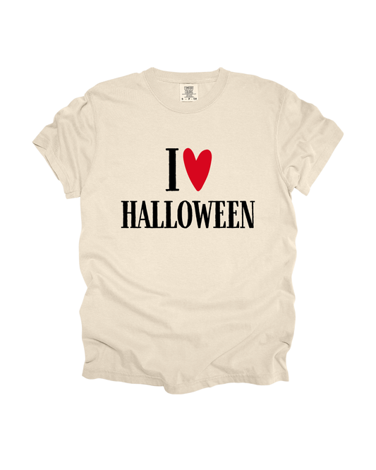 I Love Halloween Adult Tee