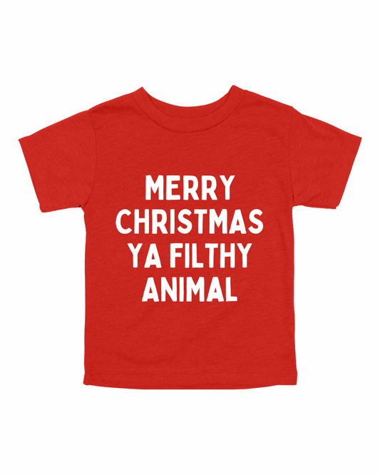 Merry Christmas Ya Filthy Animal Youth Tee
