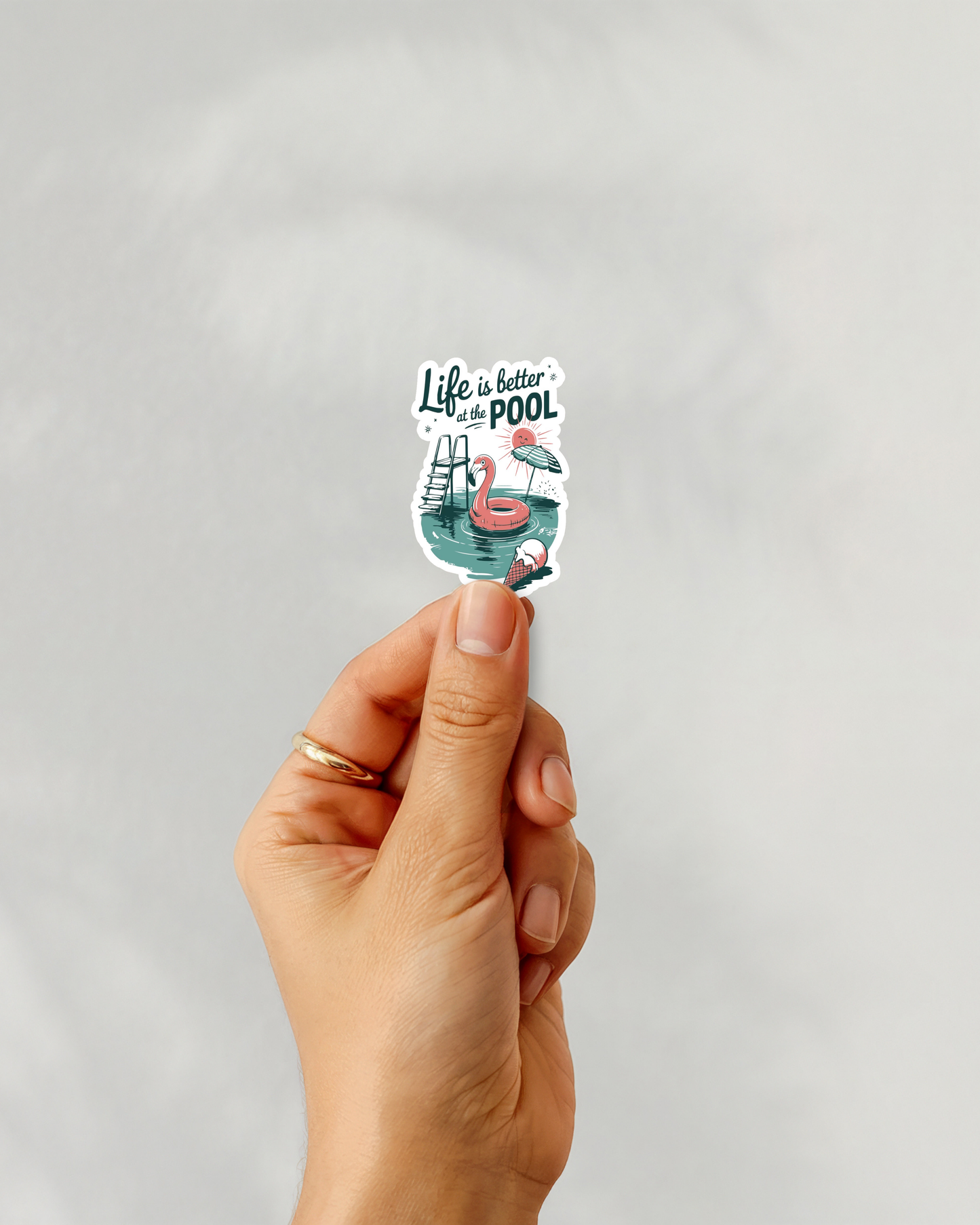 Life Is Better At The Pool Vinyl Sticker