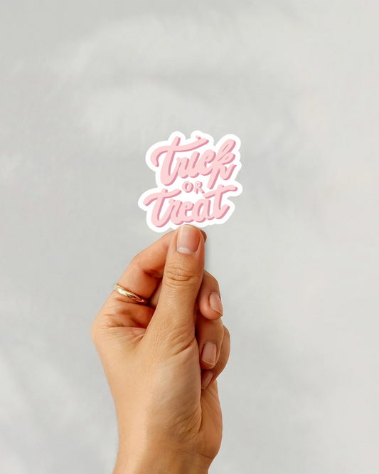 Trick Or Treat Vinyl Sticker