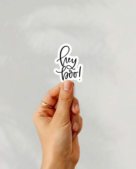 Hey Boo Vinyl Sticker