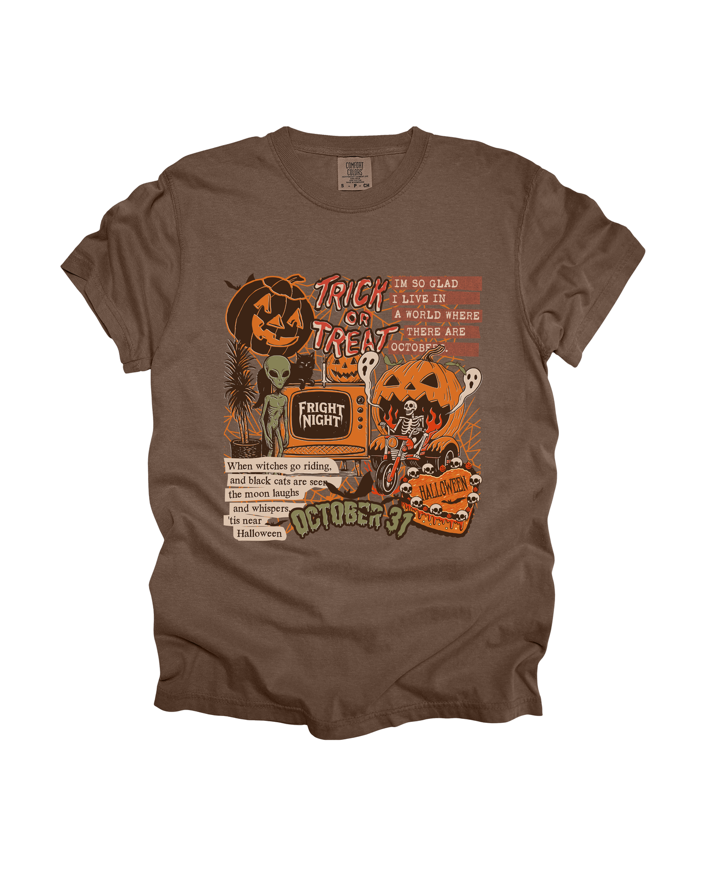 Vintage Halloween Collage Adult Tee