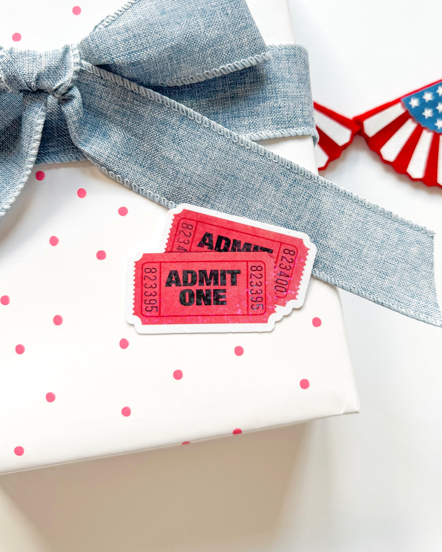 Admit One Vinyl Sticker