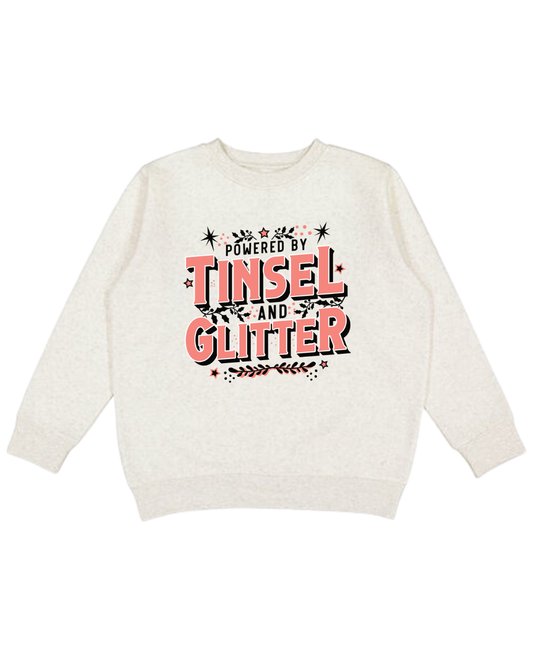 Powered By Tinsel & Glitter Adult Sweatshirt
