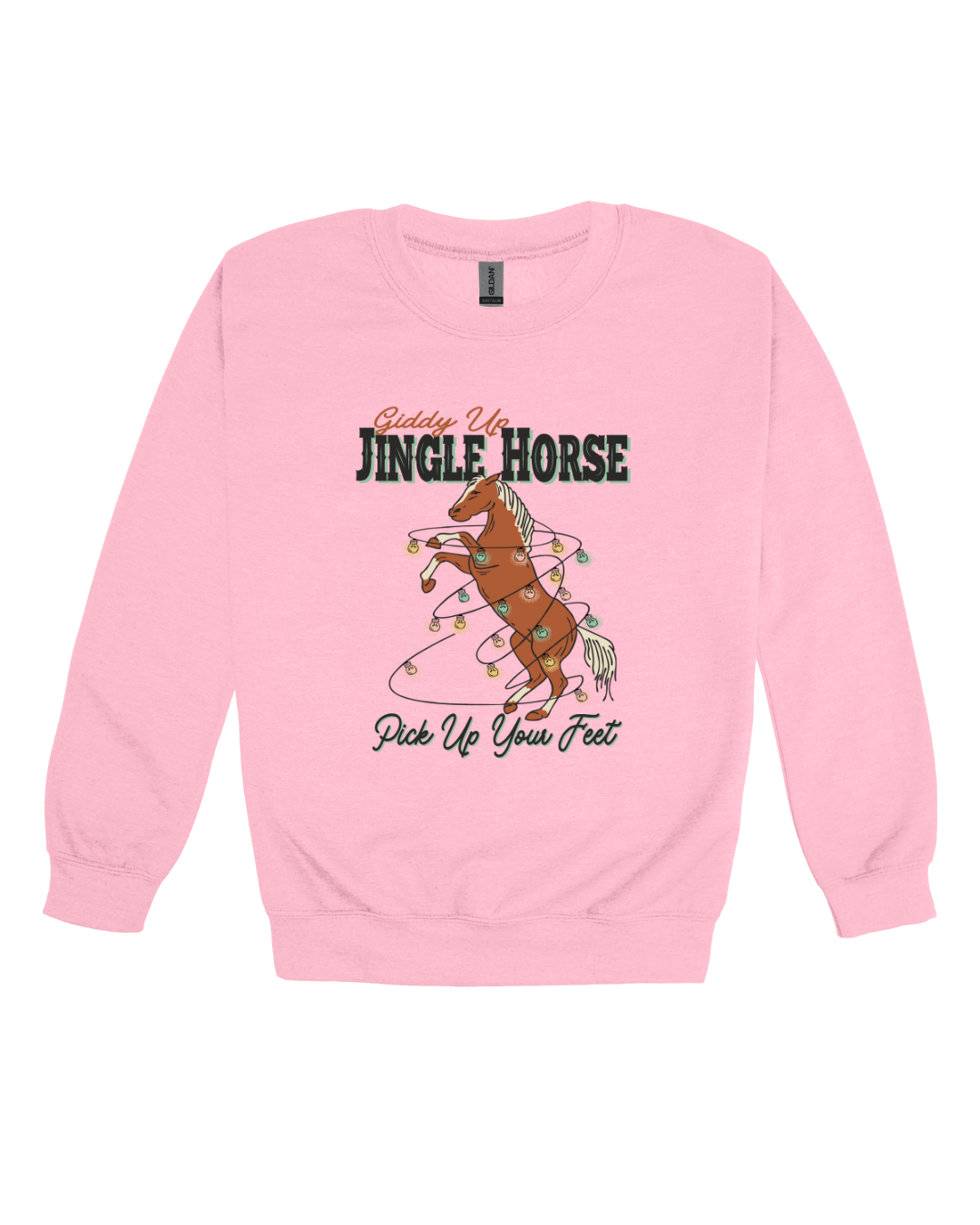 Giddy Up Jingle Horse Adult Sweatshirt