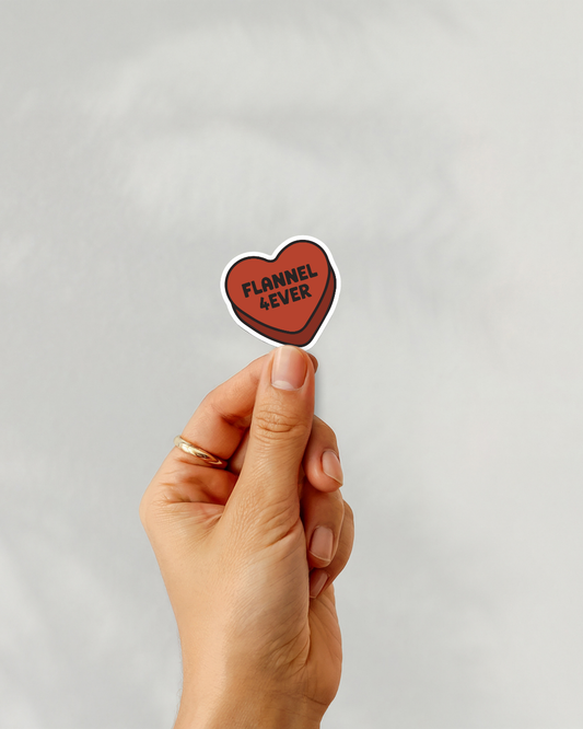 Thanksgiving Flannel 4ever Vinyl Sticker